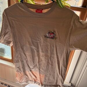 Steve Short-Sleeve Crew Tee in Light Brown